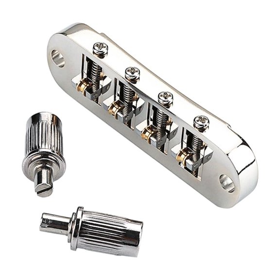 Electric Guitar Bridge Replacement Metal 4 String Guitar Roller Saddles Guitar Bridge for 4 String Guitars Part Enduring