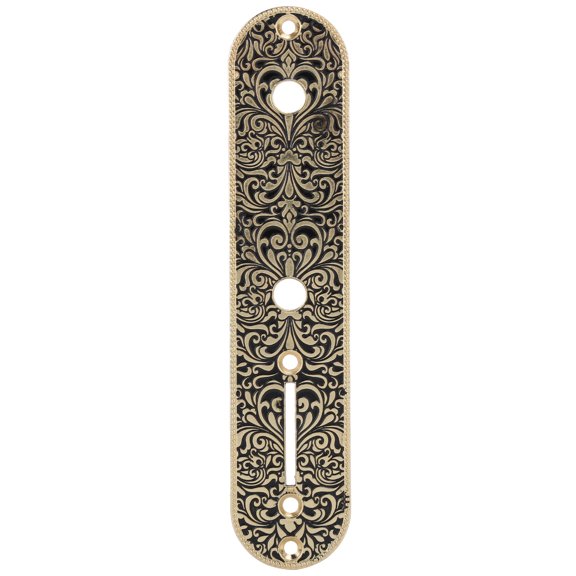 Electric Guitar Bridge with Volume Control, 5 Screws, Elegant Metal Pattern Design