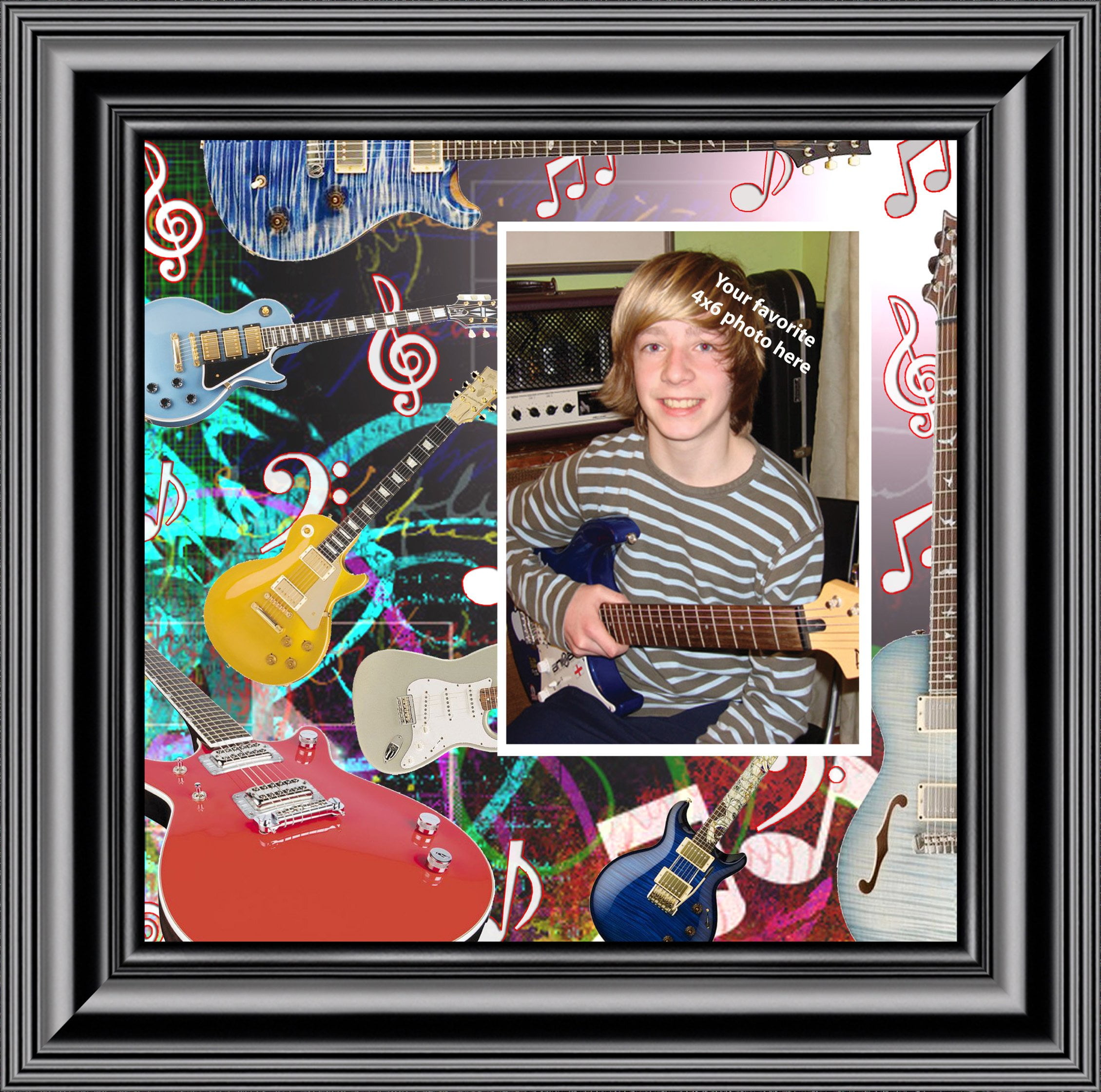 Band Frame Electric Guitar Concert Band Personalized Picture Frame, 10X10 3522 ...
