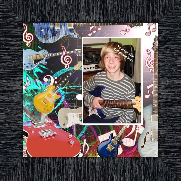 Electric Guitar Concert Band Personalized Picture Frame, 10X10 3522