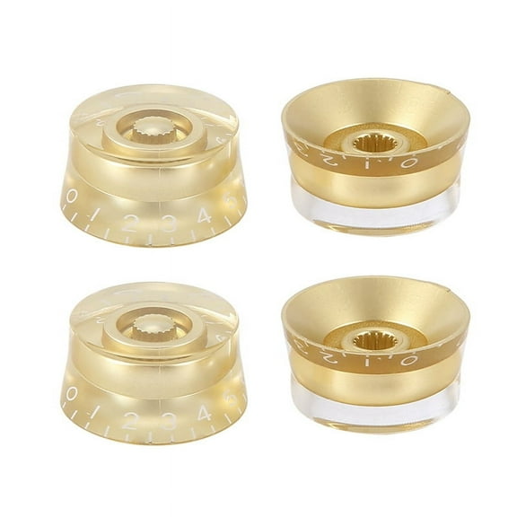 Electric Guitar Control Speed Knobs for LP Knob Parts Replacement Gold 4 Pcs