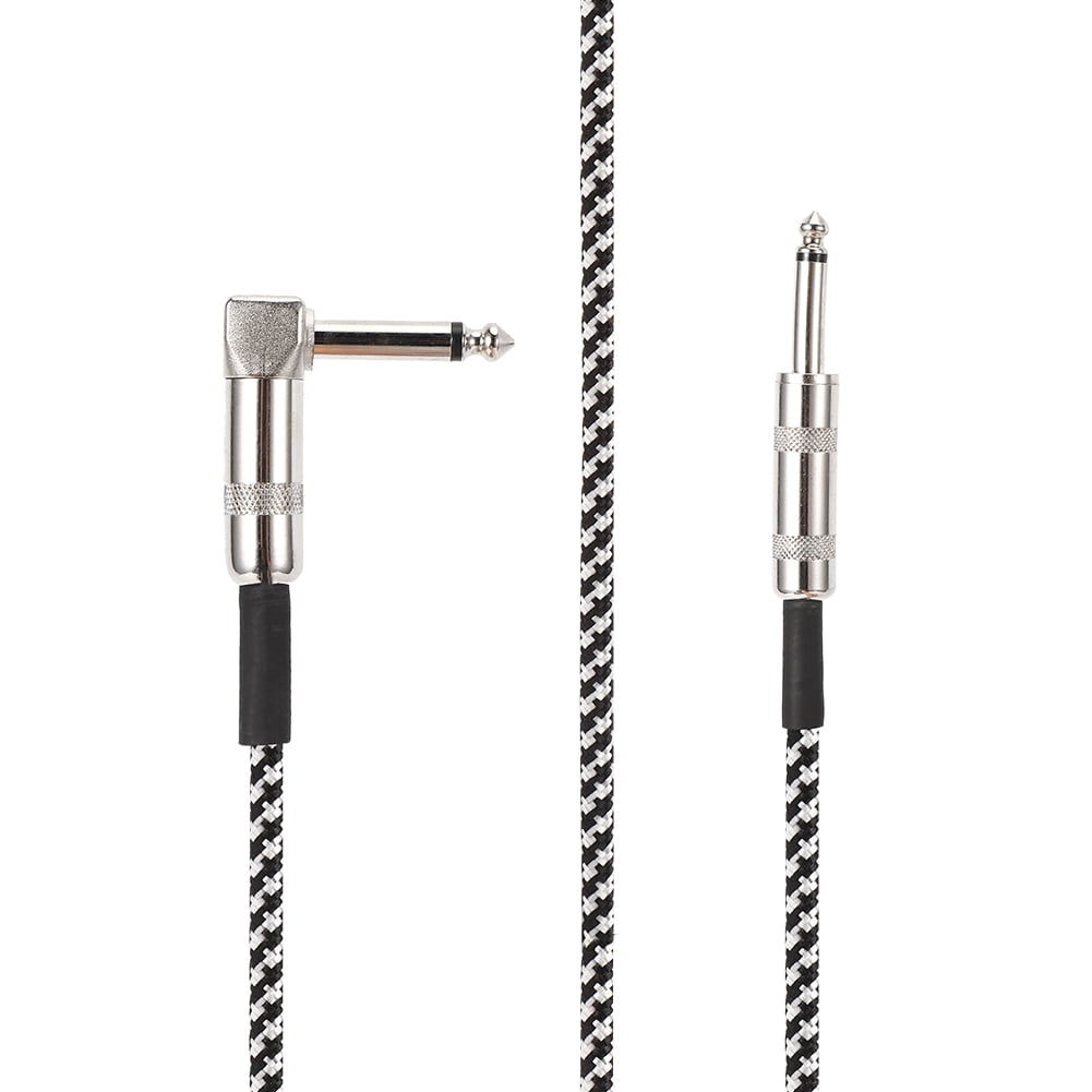 Electric Guitar Cord, 6.35mm Plug Bass Guitar Cable Portable Audio