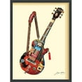 thumbnail image 1 of Electric Guitar - Dimensional Art Collage Hand Signed by Alex Zeng Framed Graphic Wall Art, 1 of 1