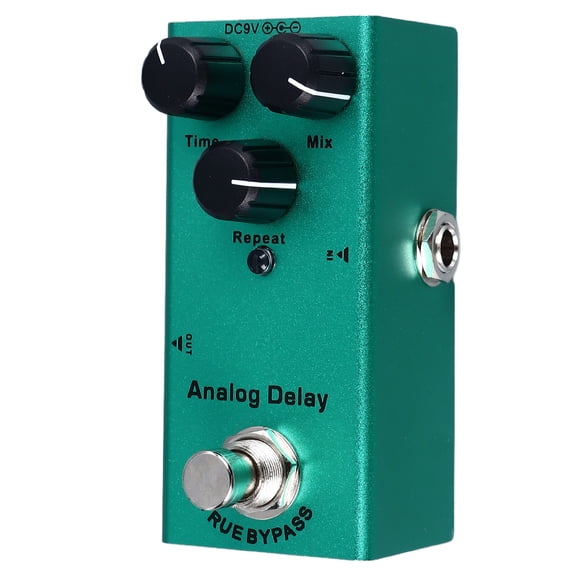 Electric Guitar Effect Pedal Single Accurate Adjustment Aluminum Alloy Portable Mini Pedal Analog Delay Effector for Musical Instruments (4.3 x 2.4 inches / 11.0 x 6.0 cm)