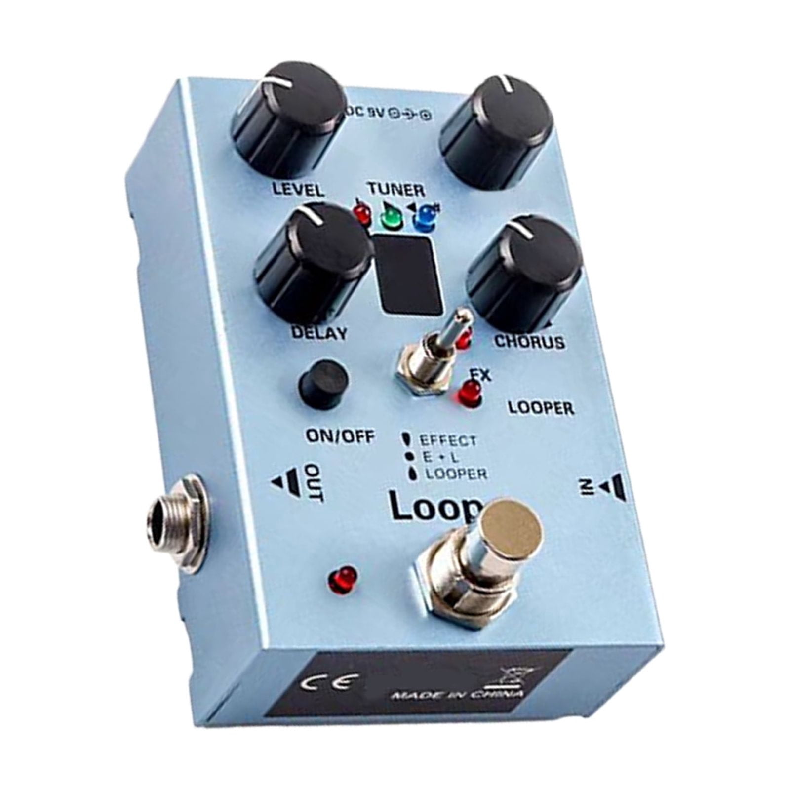 Electric Guitar Effect Pedal with LED Lights Multi Effect Electric Guitar Pedal Looper for Homes studio Practice