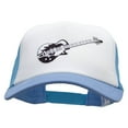 thumbnail image 1 of Electric Guitar Embroidered Music Patched Cotton Trucker Cap - Sky Blue OSFM, 1 of 5