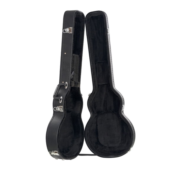 Electric Guitar Hard Case, 41.34 in Gourd-Shaped Guitar Hard Case, With Lock Latch Keys Handle, PVC Padding Soft Lining Water-Resistant Hard Shell Guitar Case, for 39 in LES Paul Guitars, Black
