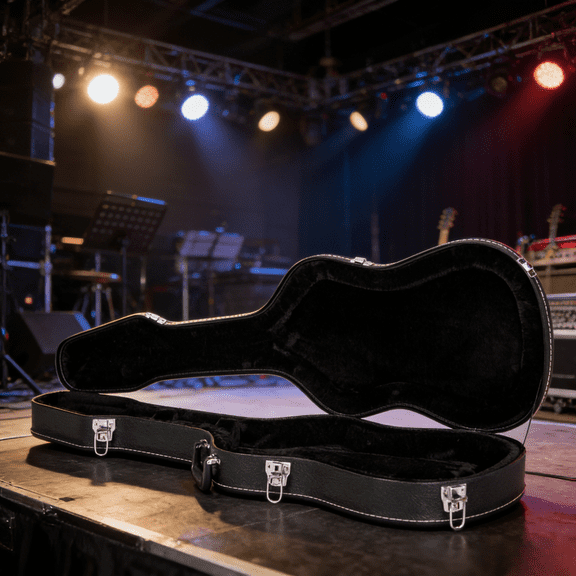 Electric Guitar Hard Case for GST GTL Style Guitars Road Ready Pro Touring Hard Shell Case with Plush Interior Lockable Latches Flat Top Design Protective Bumpers Black Stage Studio Home Storage