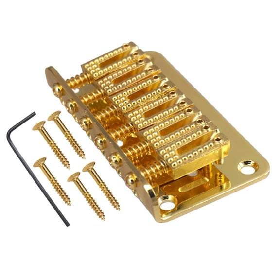 Electric Guitar Hardtail Fixed Bridge with Screws Top Loading Saddles Tailpiece Guitar Accessories