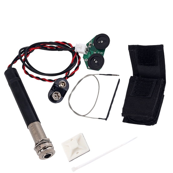 HOMEMAXS Acoustic Guitar Pickup Endpin Jack Piezo Pickup with Volume Tone Control for Acoustic Folk Guitarra GMB634 (Black)