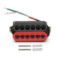thumbnail image 1 of Electric Guitar Humbucker Big Adjustable Screw Dual Coil Guitar Pickup with 4 Conduct Cable/Coil Splitting Black/Red, 1 of 2