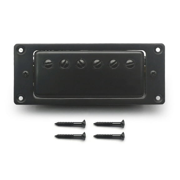Electric Guitar Humbucker Pickup 6 Hole Mini for LP Guitar Universal Fit Black,1 * Guitar Pickup 4 * screws,Black
