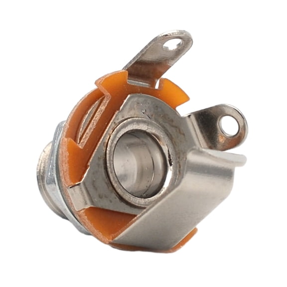 Electric Guitar Input Jacks For Electric Guitar & Bass, Guitar 1/4Inch (6.35mm) Mono Jacks Socket Chrome Nut and Washer