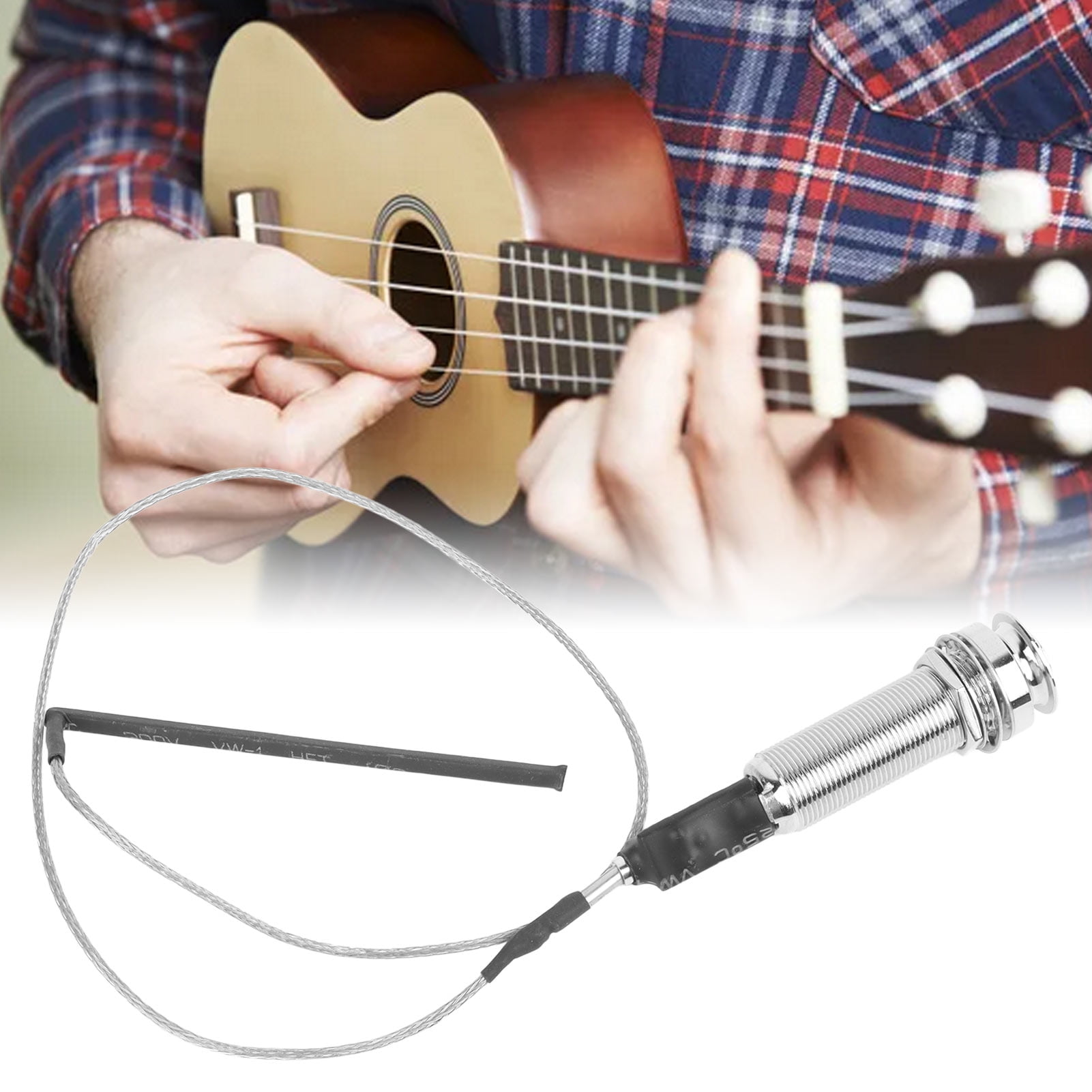 Electric Guitar Jack Pickup, Standard Size High Sensitivity 6.35mm