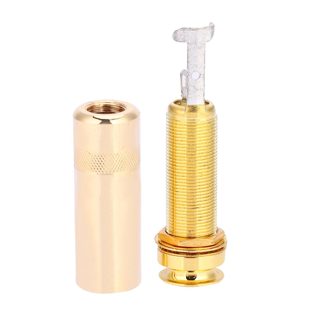 Electric Guitar Mono Output Endpin Jack Socket Plug with 3.5cm Rear