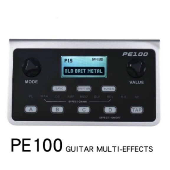 Electric Guitar Multi-Effects Pedal Processor With 39 Effects 40 Drum Patterns 10 Metronomes Tap Tempo Built-in Tuner USB Audio Interface Headphone Output For Practice