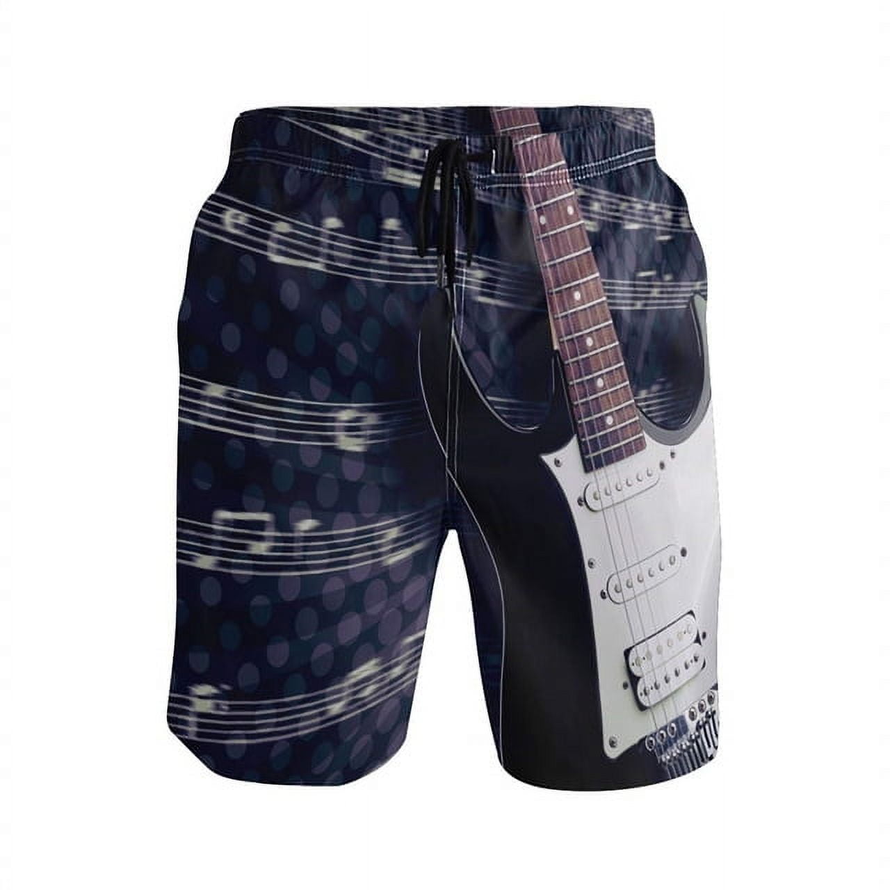 Electric Guitar Music Note Graphic Shorts Pants 3D Printed Hip Hop y2k ...