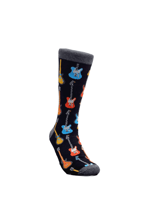 Electric Guitar Pattern Socks from the Sock Panda Size: Large