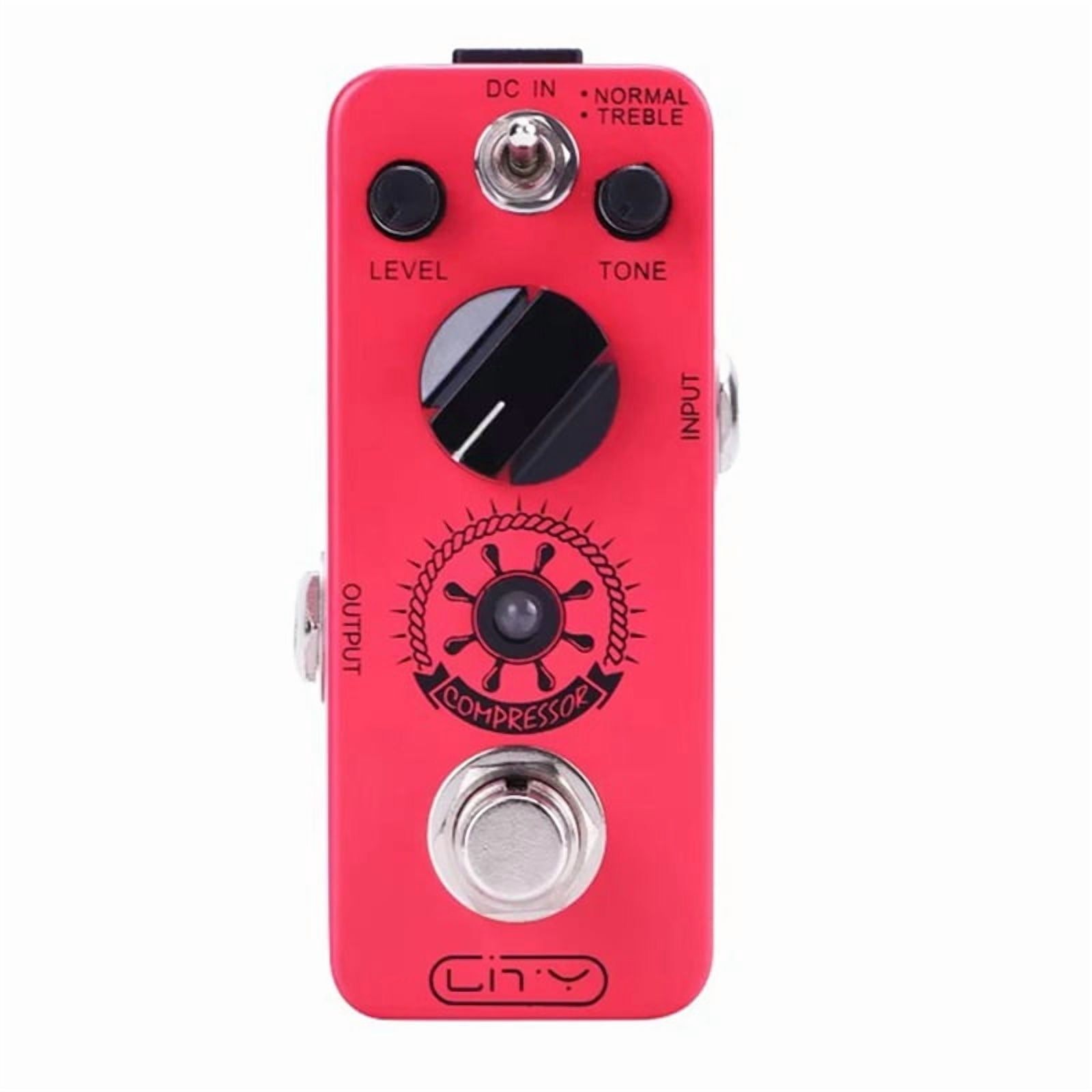 Electric Guitar Pedal Mini Compressor Effects Pedal Ultimate Comp 2 Modes Guitar Effect Pedal Pure Analog True Bypass,1 * Guitar Effect Pedal,Red