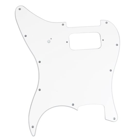 Electric Guitar Pickguard Pick Guard Plate PVC Instrument Accessory for Playing Performance White