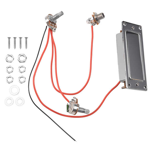 Electric Guitar Prewired Double Coil Humbucker Pickup Harness Kit with