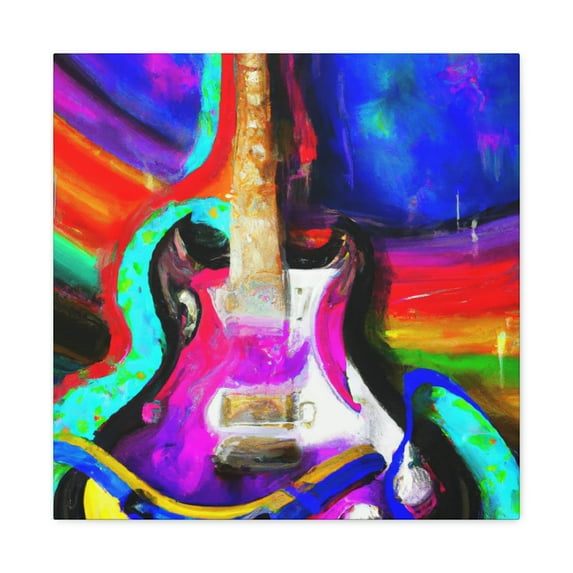 Electric Guitar Rock toon - Canvas