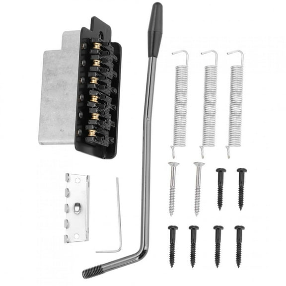 Electric Guitar Single Tremolo Bridge Bar Kit, Guitar Tremolo Bridge, Tremolo System With Roller Single Locking Vibrato Bridge Tailpiece For ST Guitar