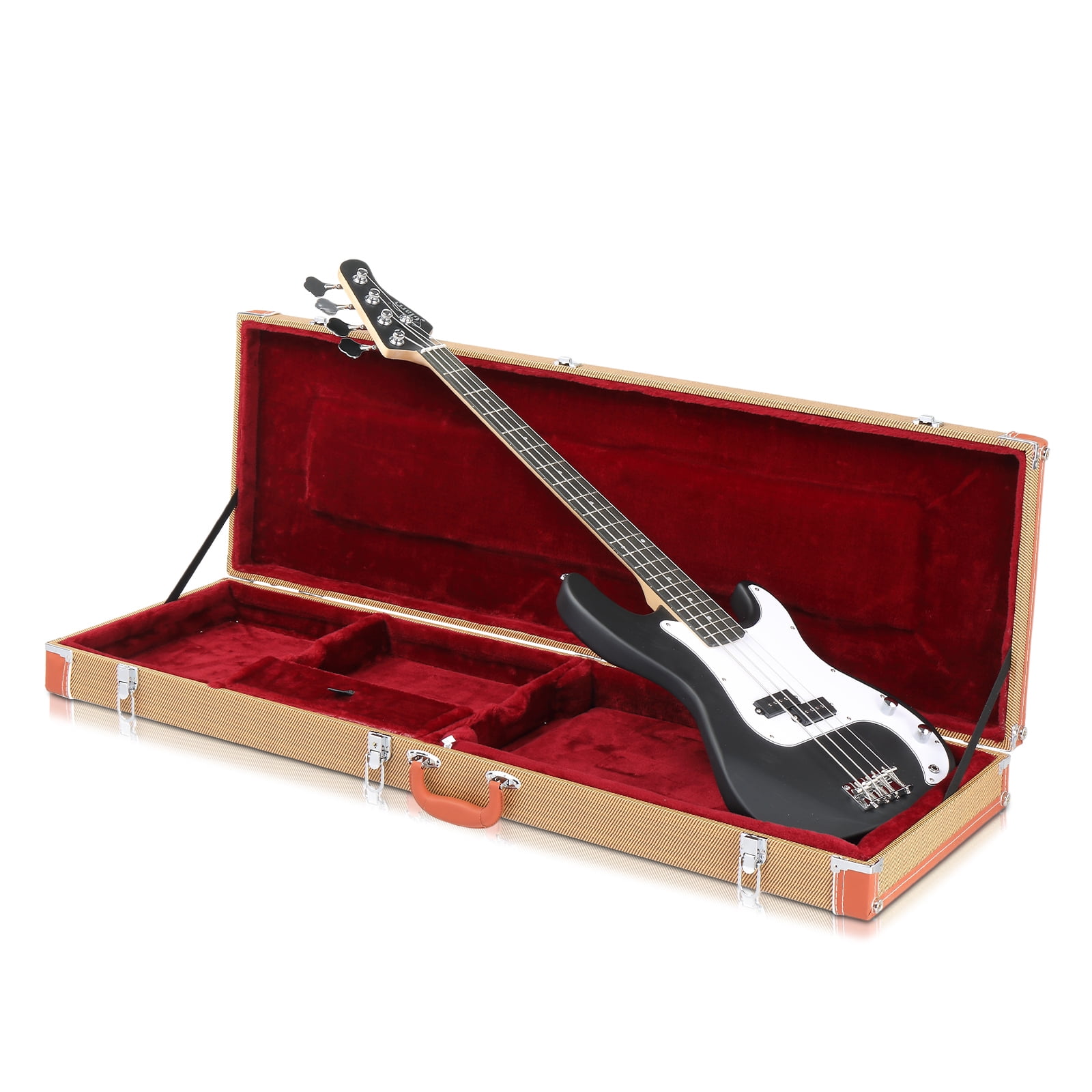 Electric Guitar Square Hard Case Flat, Yellow