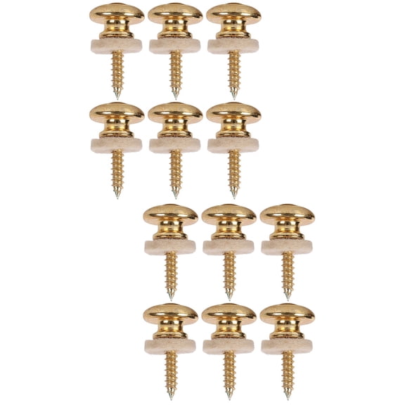 Electric Guitar Strap Buckle Bass Straps Pegs Lock Tuner Fall Prevention Anti-off Metal 12 Pcs