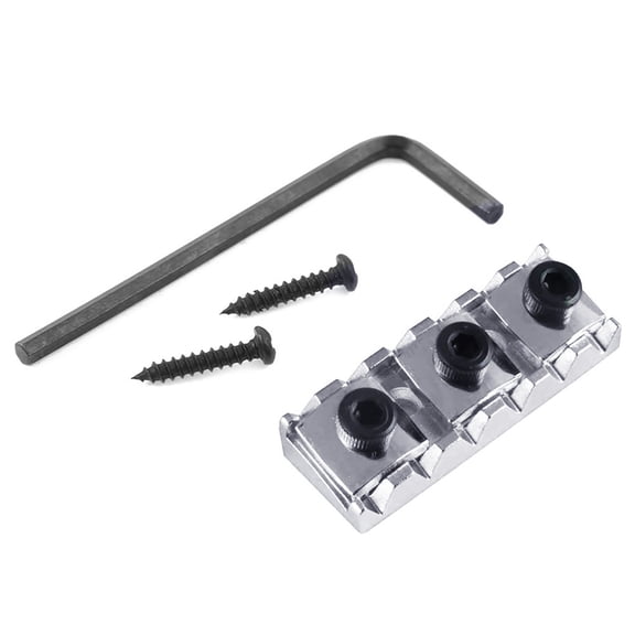 Electric Guitar String Locking Nut with Mounting Screw and Wrench Guitar Lock Nut Electric Guitar Instruments Accessory