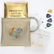 Electric Guitar Strings Handmade Nickel Plated Hex Steel Colorful Ball End-6 String-with reusable soft leather pouch,09-42 Gauge