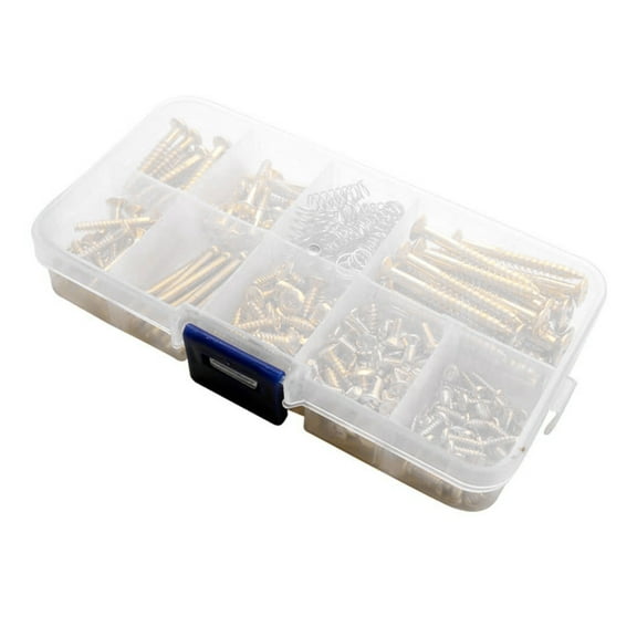 Electric Guitar Switch Neck Plate Screws with Springs, 9 Types, Total 226 Pieces