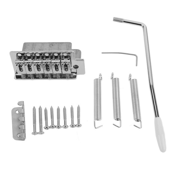 Electric Guitar Tremolo Bridge, Electric Guitar Bridge Wide Application Easy Installation Metal Retro For Replacement Silver