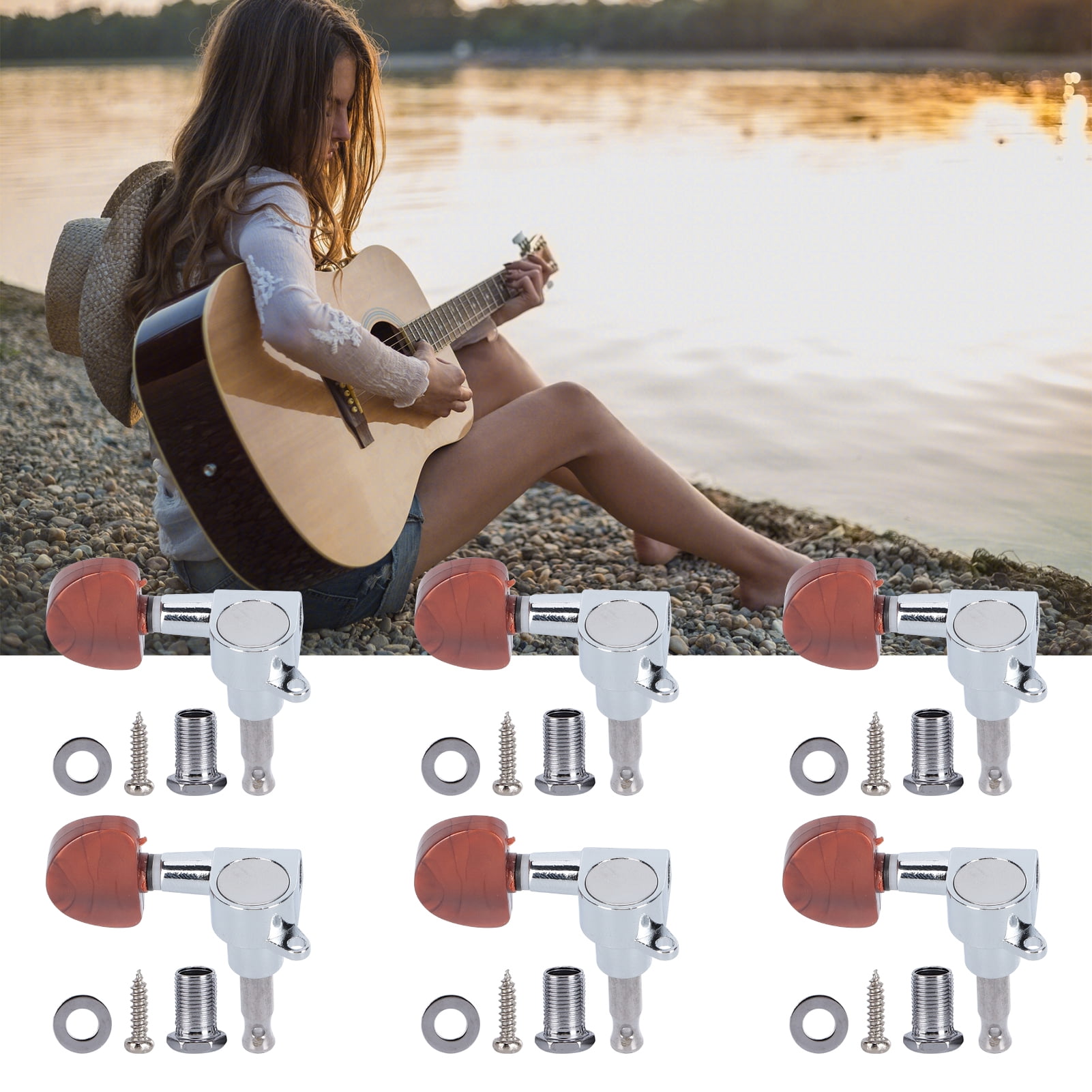 Electric Guitar Tuning Keys, Enclosed Locking Tuners Acoustic Guitar