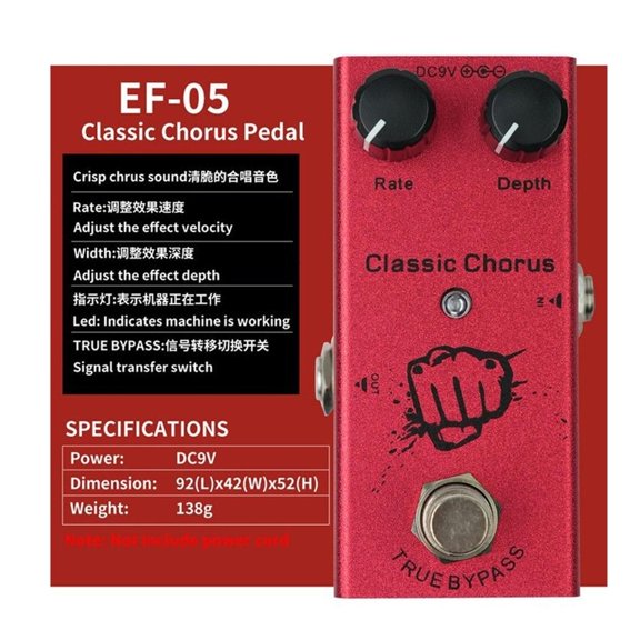 Electric Guitar Vintage Overdrive Effector Single Block Effects 9V Small Guitar Pedal Musical Instrument Accessories