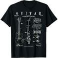 thumbnail image 1 of Electric Guitar Vintage Patent Guitarist Drawing Print T-Shirt, 1 of 4