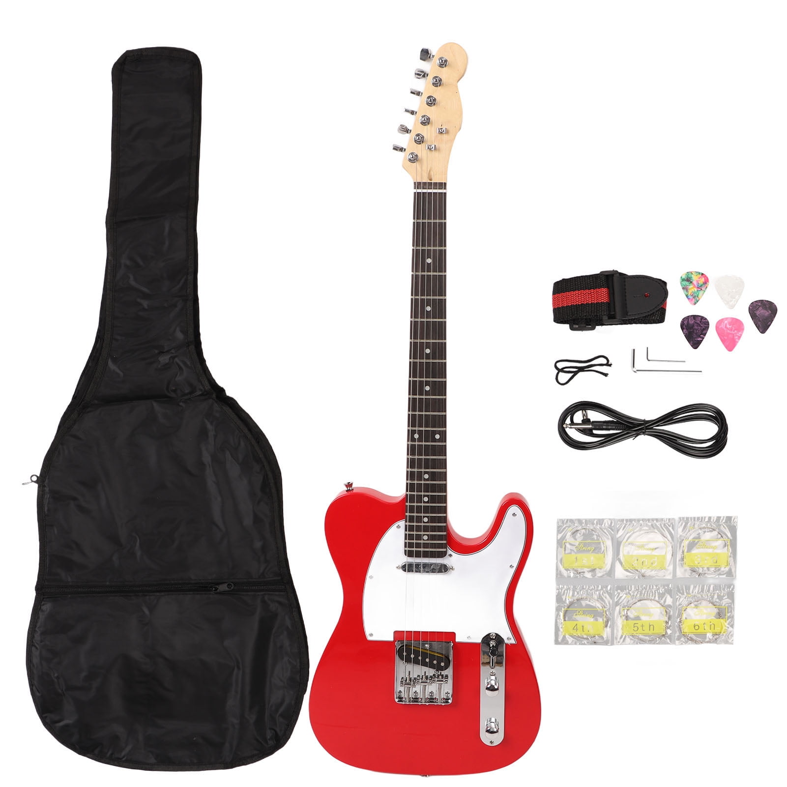 Electric Guitar for ST Series Adult Beginner Electric Guitar for Practice Performance Red