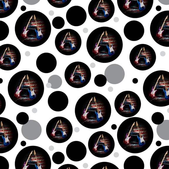 Electric Guitars American USA Flag Rock and Roll Red White Blue Premium Gift Wrap Wrapping Paper Roll