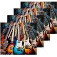thumbnail image 1 of Electric Guitars Pattern Washcloths, Soft and Absorbent Cotton Towel, 6 Pack 12 X 12 Inches Premium Quick Dry Face Towel Wash cloth, 1 of 7