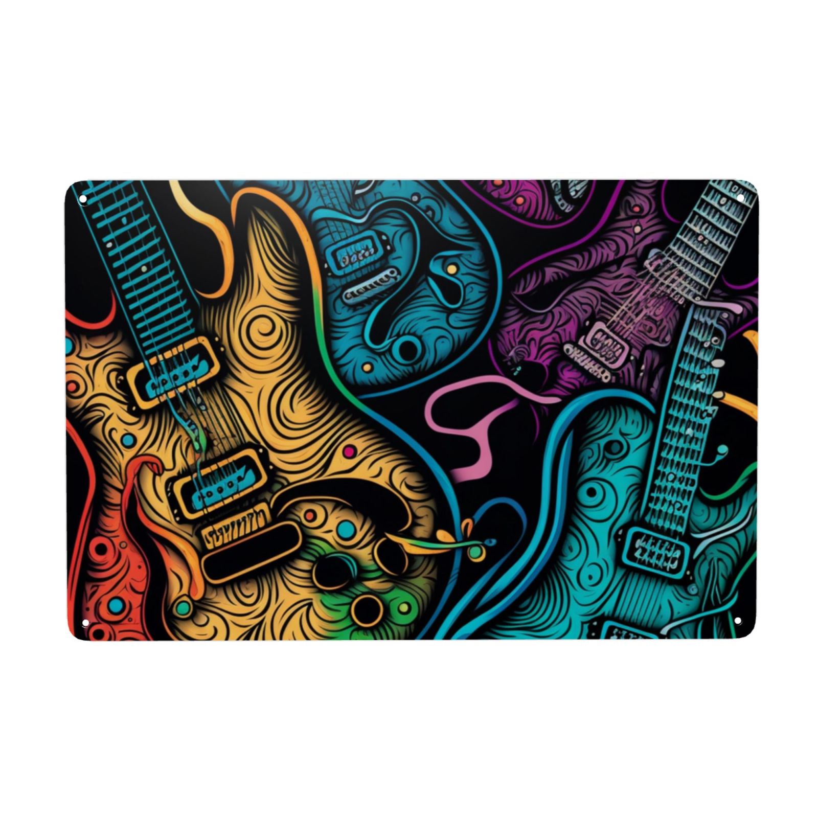 Insegna Metallica Vintage Deep Purple 20x30 Cm - Cartello In Latta Per Pub, Camerette, Garage, Regalo Per Fan