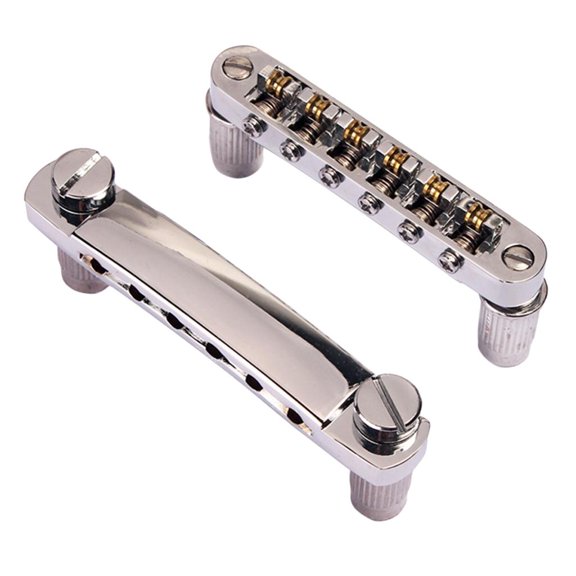 Electric Guitars Roller Saddle Bridge Taiiece with Mount Studs Luthier Supply