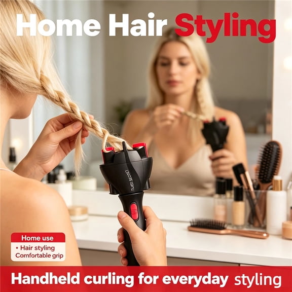 Electric Hair Braider, Automatic Two-Strand Twist Braid Maker, DIY Hair Styling Tool for Quick Braiding, Portable ABS Hair Styler, Battery Powered, Batteries Not Included,1PCS,1pcs