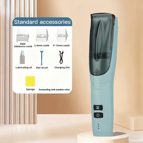 Electric Hair Clippers for Beard Trimming - USB Rechargeable with Safe Ceramic Blades & Adjustable Guard Combs