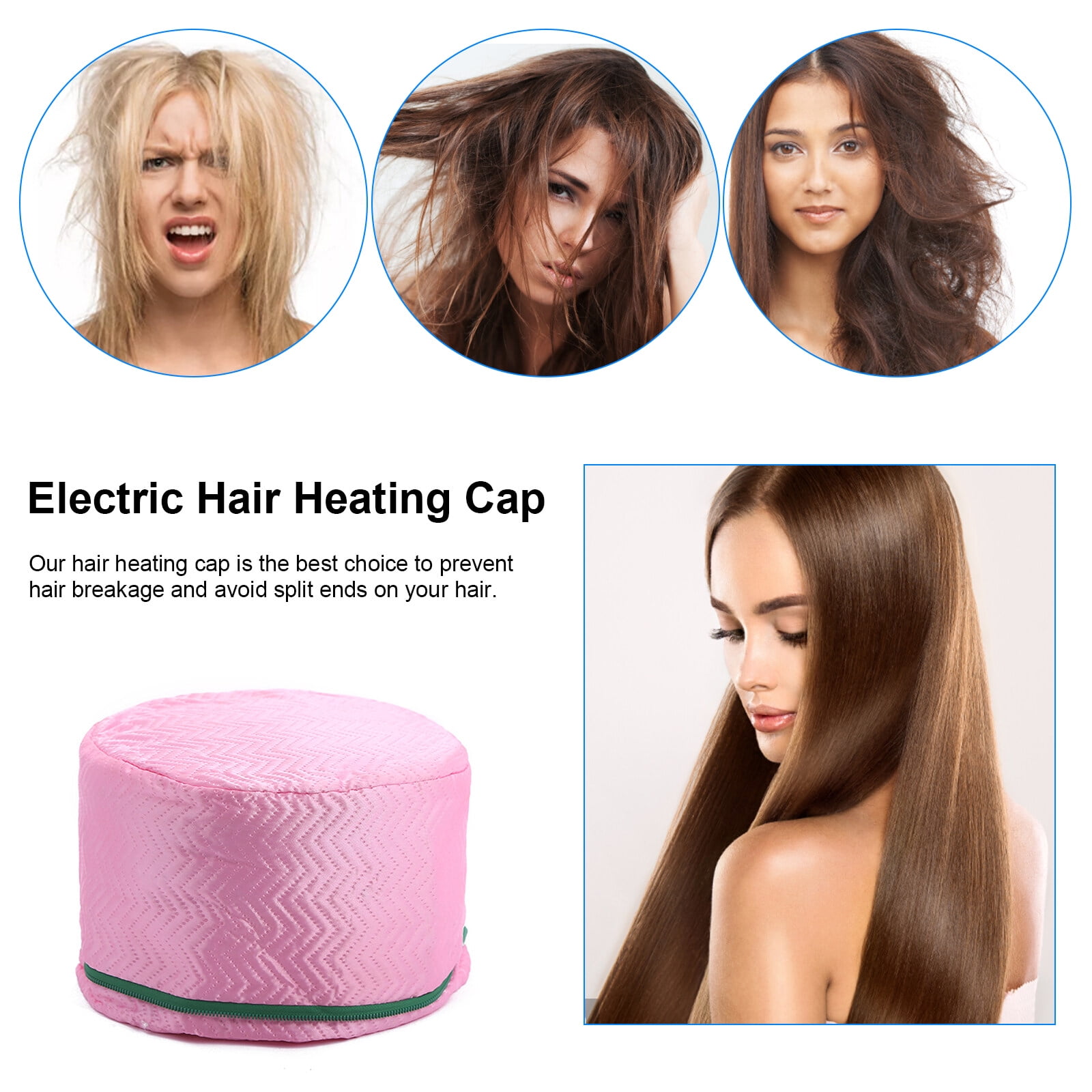 Electric Hair Heating Cap Thermal Treatment Steamer Cap Hair Care Hat for Women Home Spa Hair