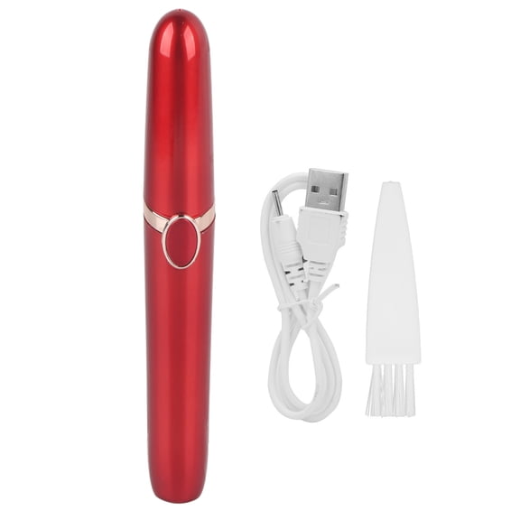 Electric Hair Remover, Small Portable Hair Shaver For Lip Cheeks Chin Nose Hair Ear Hair Eyebrows Red