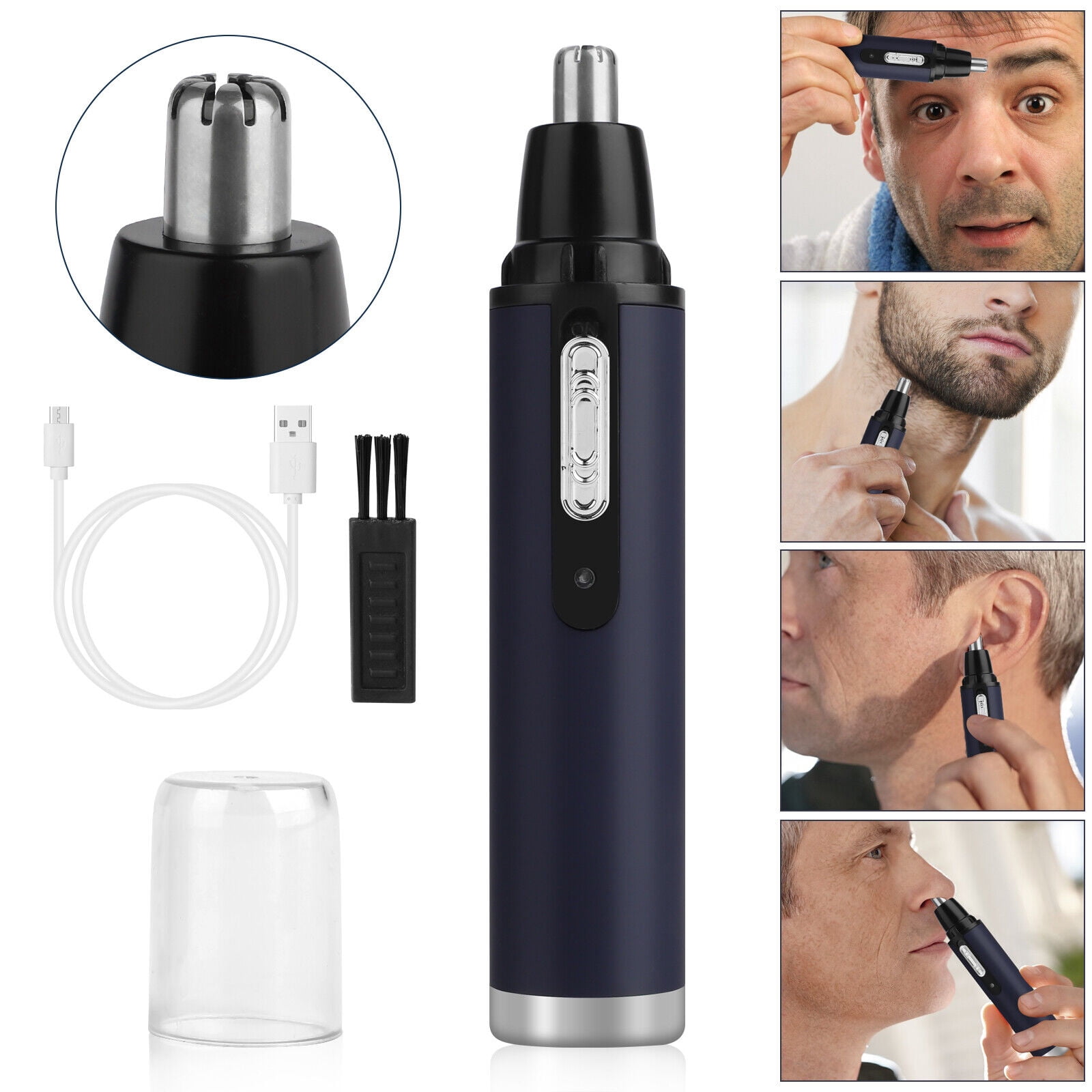 Electric Nose Hair Trimmer & Groomer – Battery-Powered For Ear, Face, Eyebrow, Beard 8 thumbnail image