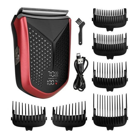 Electric Haircut USB Charging Smart Screen Display Waterproof Design Electric Shaver for Wet/Dry Use