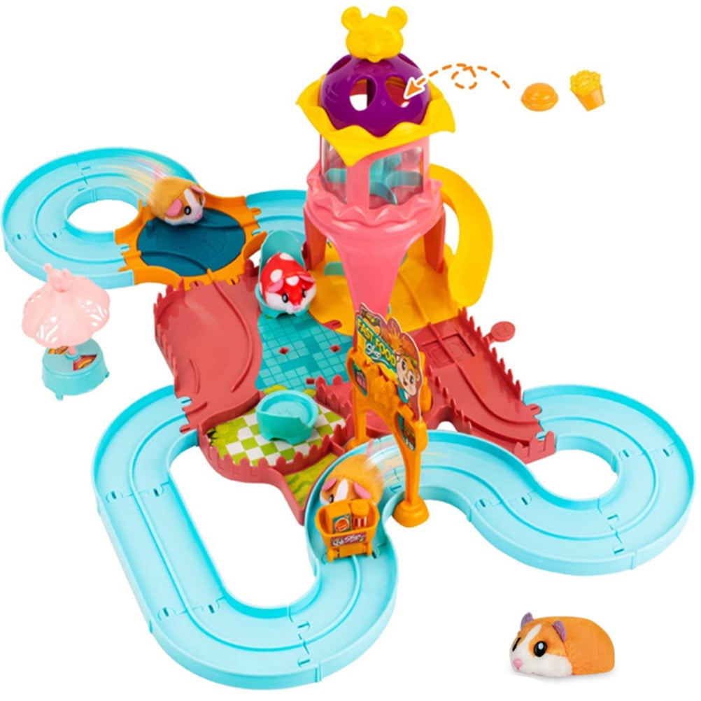 Electric Hamsters Racing Track Toy Set for Kids Educational Gift for Christmas and Birthdays