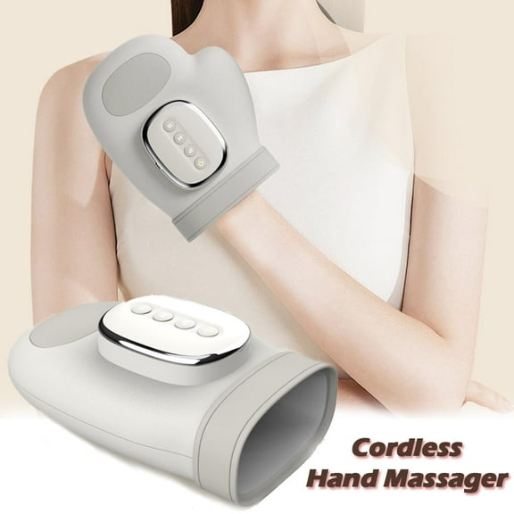 Electric Hand Massager Cordless Hand Massager with Vibration and Heat Air Compression Finger Massager for Arthritis Pain Relief