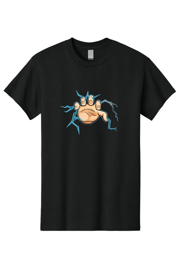 Electric-Hand Mens Graphic Tee, 100% Cotton, Casual Summer Wear